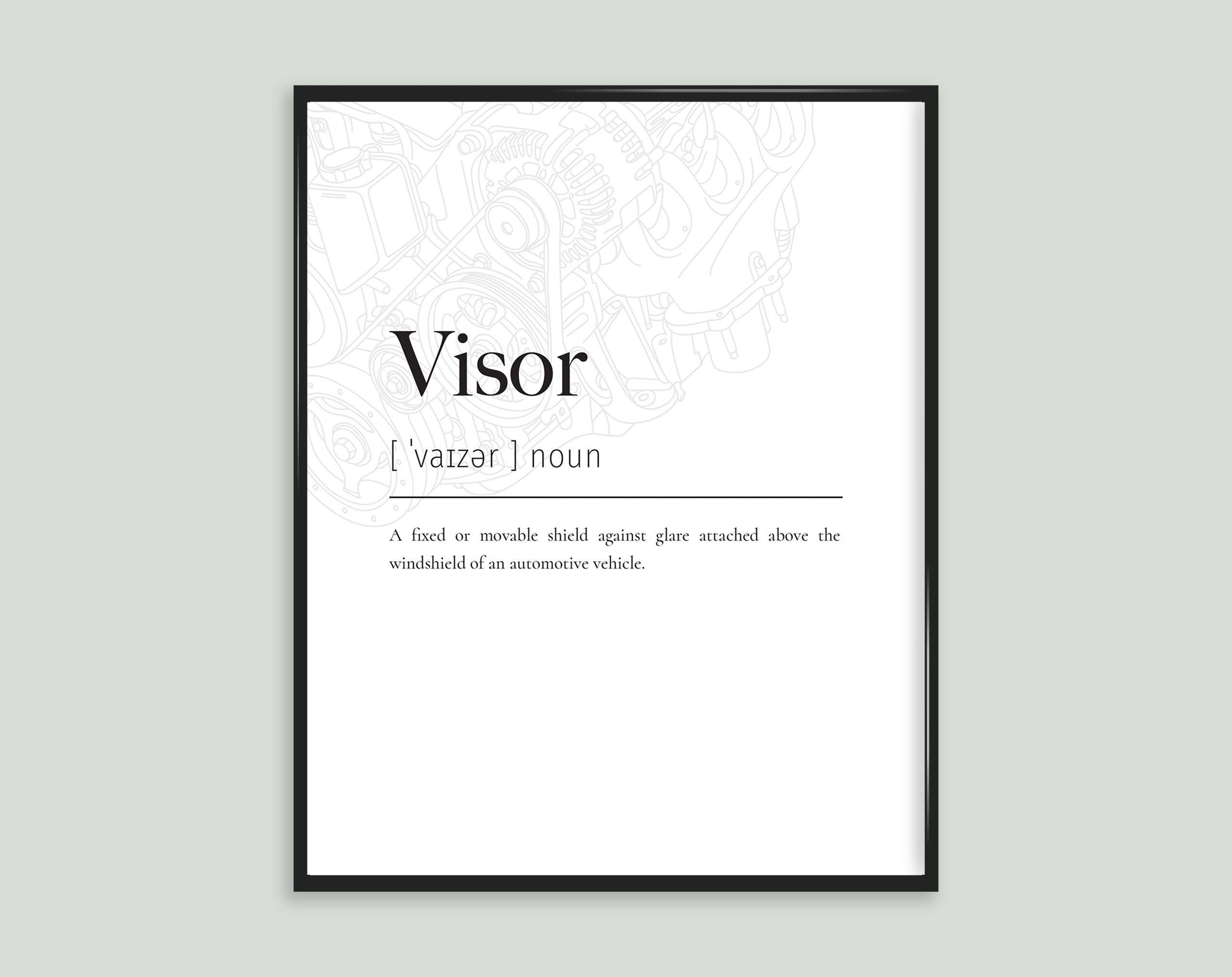 Visor Car Automobile Definition Impression Poster