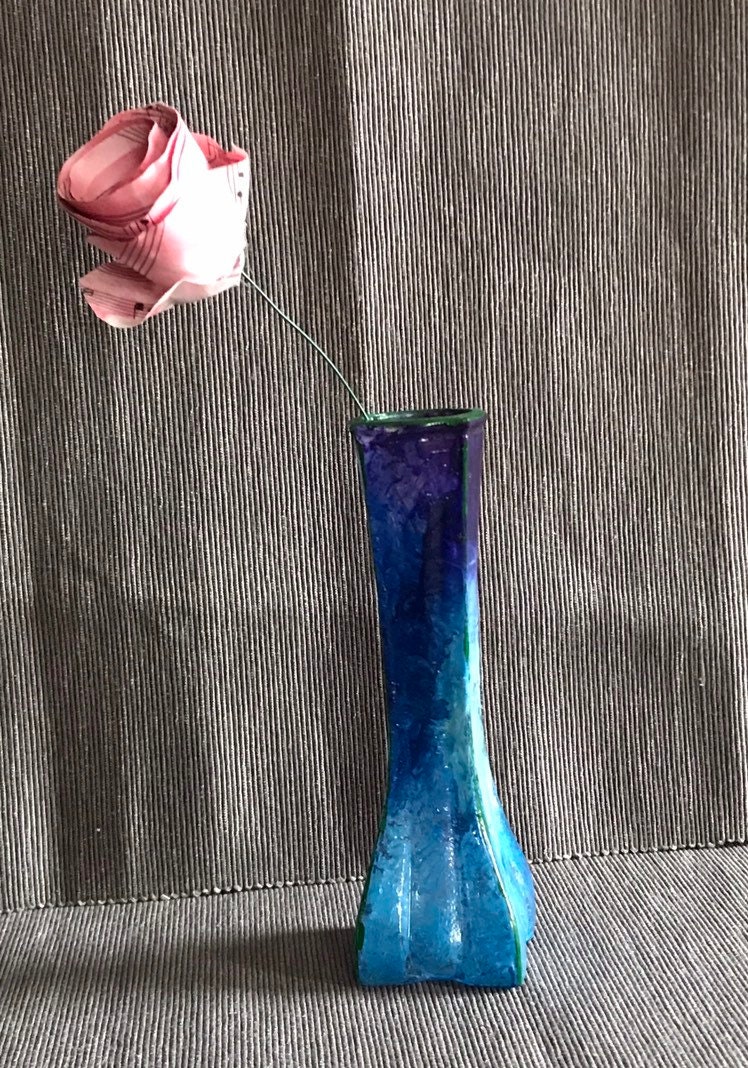 Hand Painted Glass Bud Vase Etsy