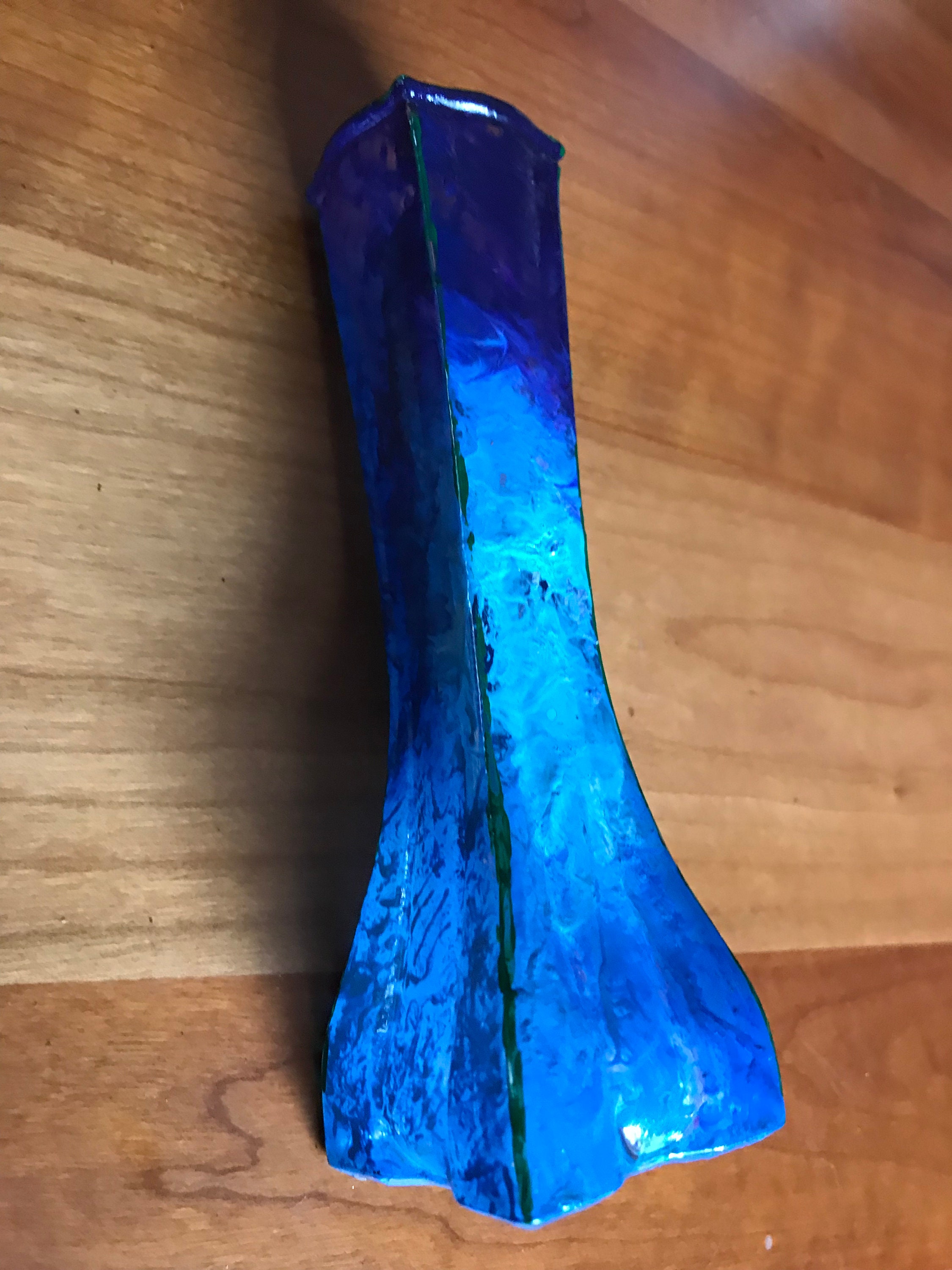 Hand Painted Glass Bud Vase Etsy