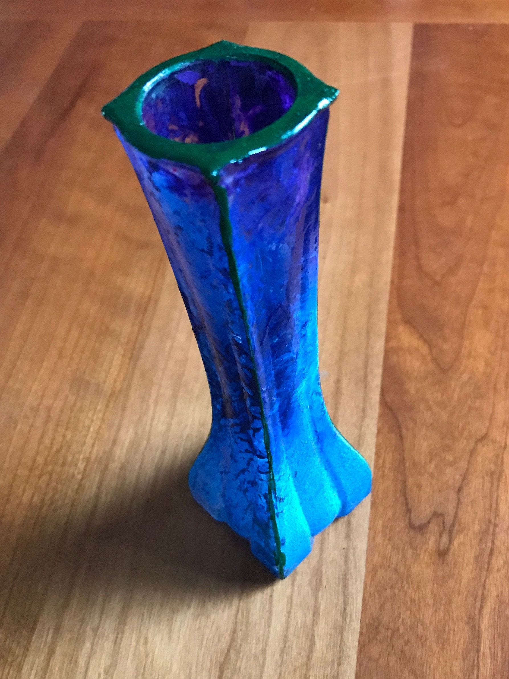 Hand Painted Glass Bud Vase Etsy