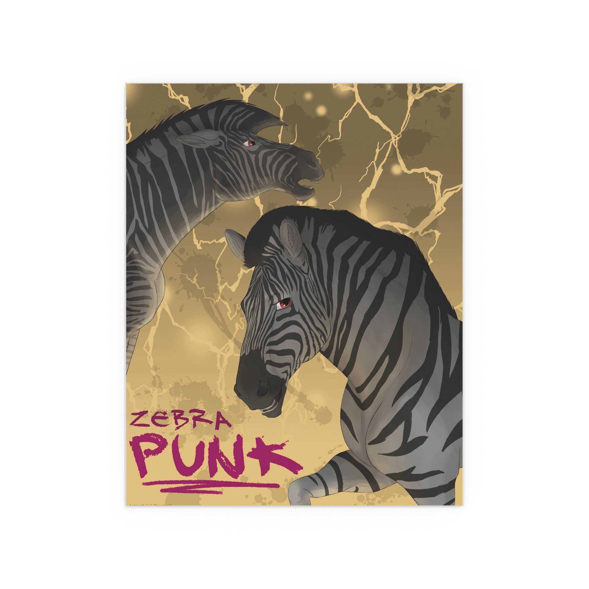 Zebra Punk Poster - Etsy