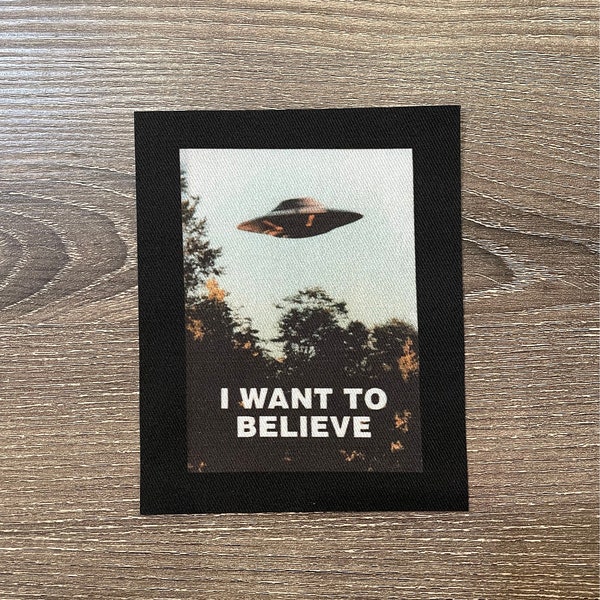 X Files Patch / I want to believe / Punk Patch / Sew on Patch / Fabric Patch / Patches for Jackets punk
