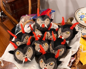 Felted Wool Krampus Ornament
