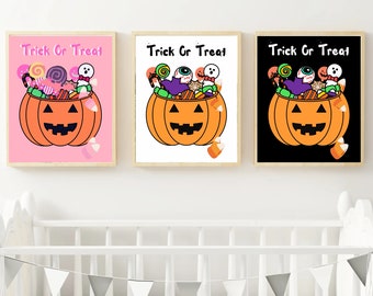 Trick or Treat Nursery Wall Art Digital Print