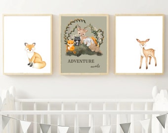 Woodland Nursery Wall Decor Set
