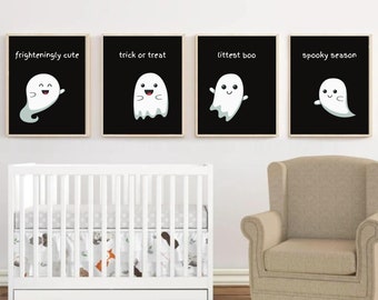 Little Ghosties Halloween Nursery Wall Art Digital Print