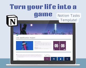 Life Gamification Notion Template | RGP Personal Planner | Game of Life Productivity