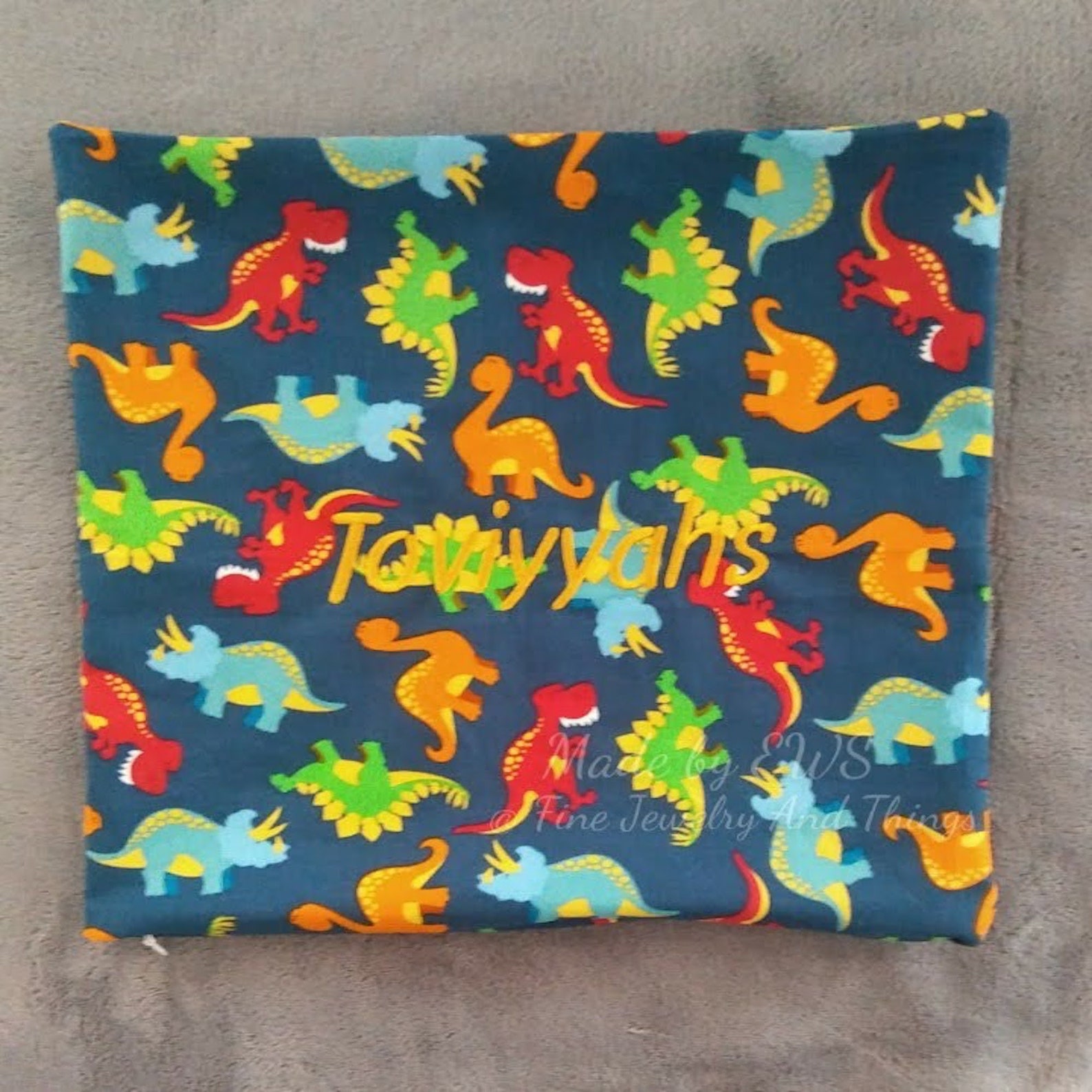 Dinosaur 12x12 Pillowcase Personalized Dinosaur Pillowcase Etsy UK