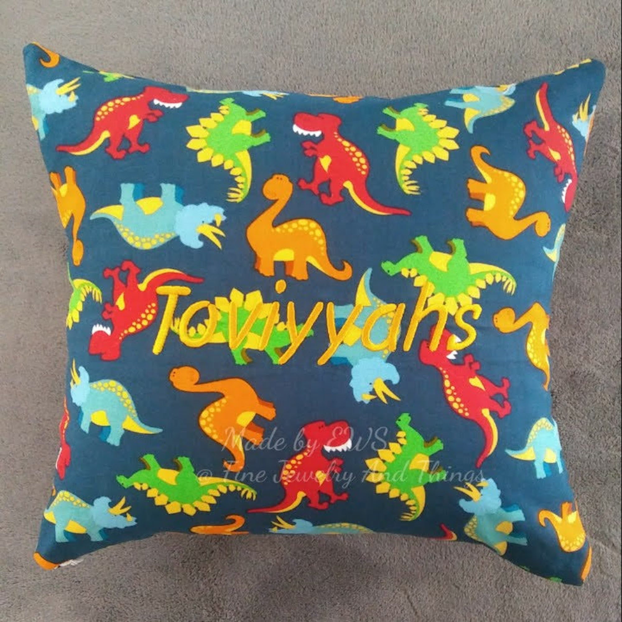 Dinosaur 12x12 Pillowcase Personalized Dinosaur Pillowcase Etsy UK