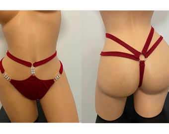 Rhinestone G String Etsy