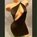 Sexy Keyhole Diamond Dress -Asymmetrical Mini Dressexotic ,dancer outfits, partydress, cocktaildress, Exotic dance wear