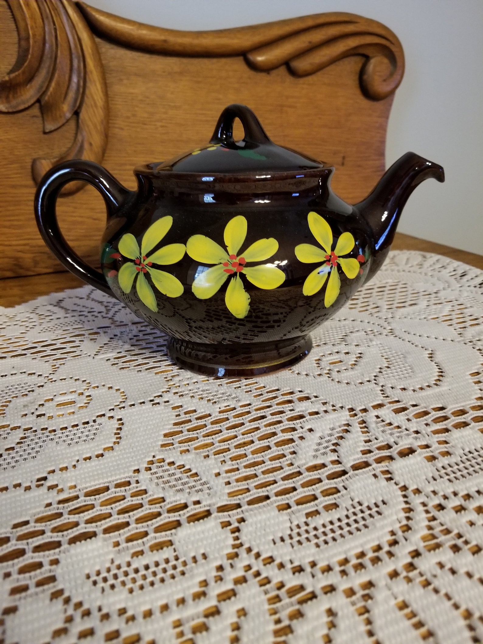 Royal Canadian Art Pottery Hamilton Dripless Teapot Etsy