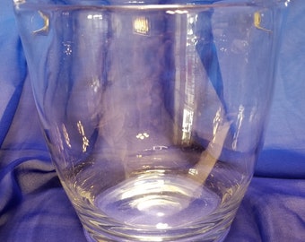 Krosno Poland Fine Polished Blown Glass Ice Bucket