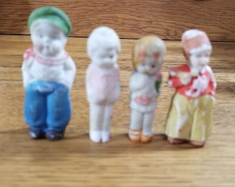Vintage miniature Frozen Charlotte Bisque Doll Lot