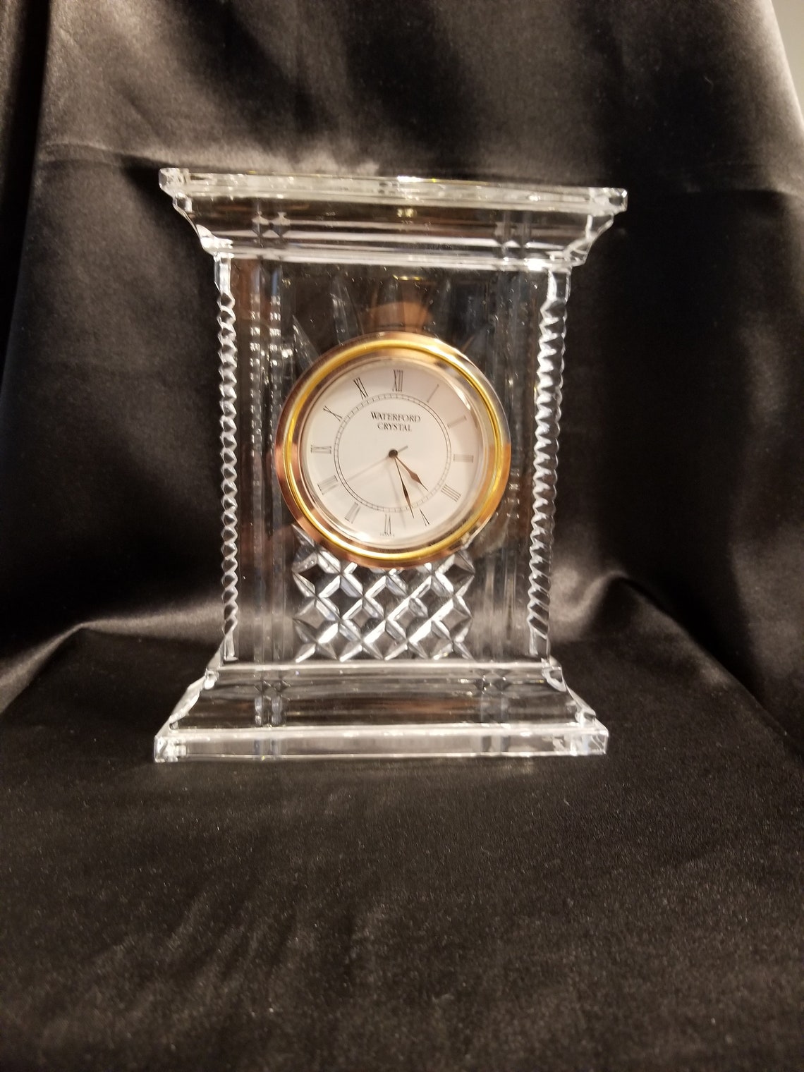 Waterford Atrium Crystal Mantle Clock Etsy