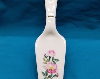 Vintage Pottery Floral Pattern Cake Server