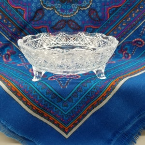 Pressed Glass Footed Candy Dish