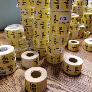 Waterdichte vinyl prijsstickers