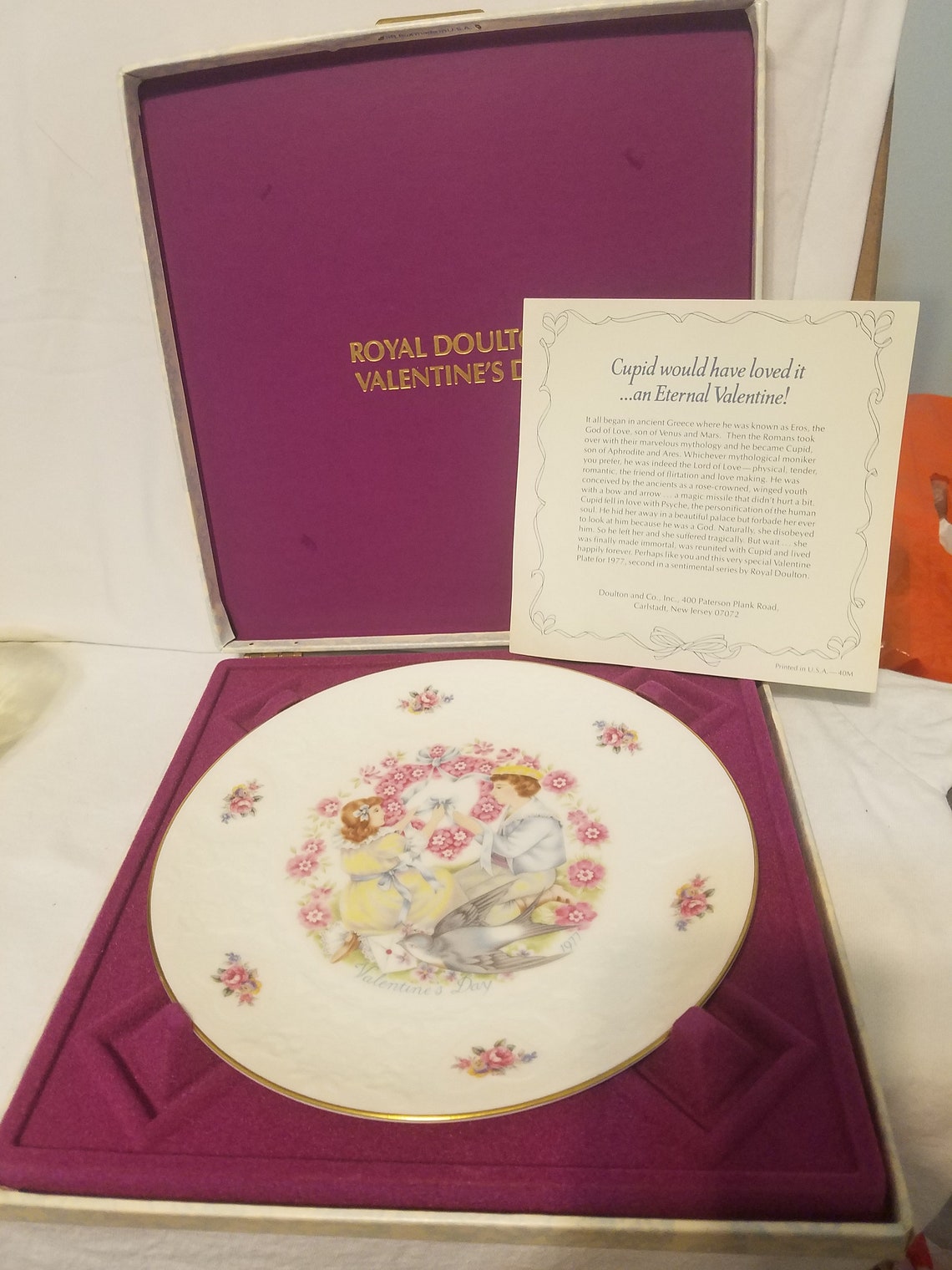 Royal Doulton 1977 Valentine's Day Plate Etsy