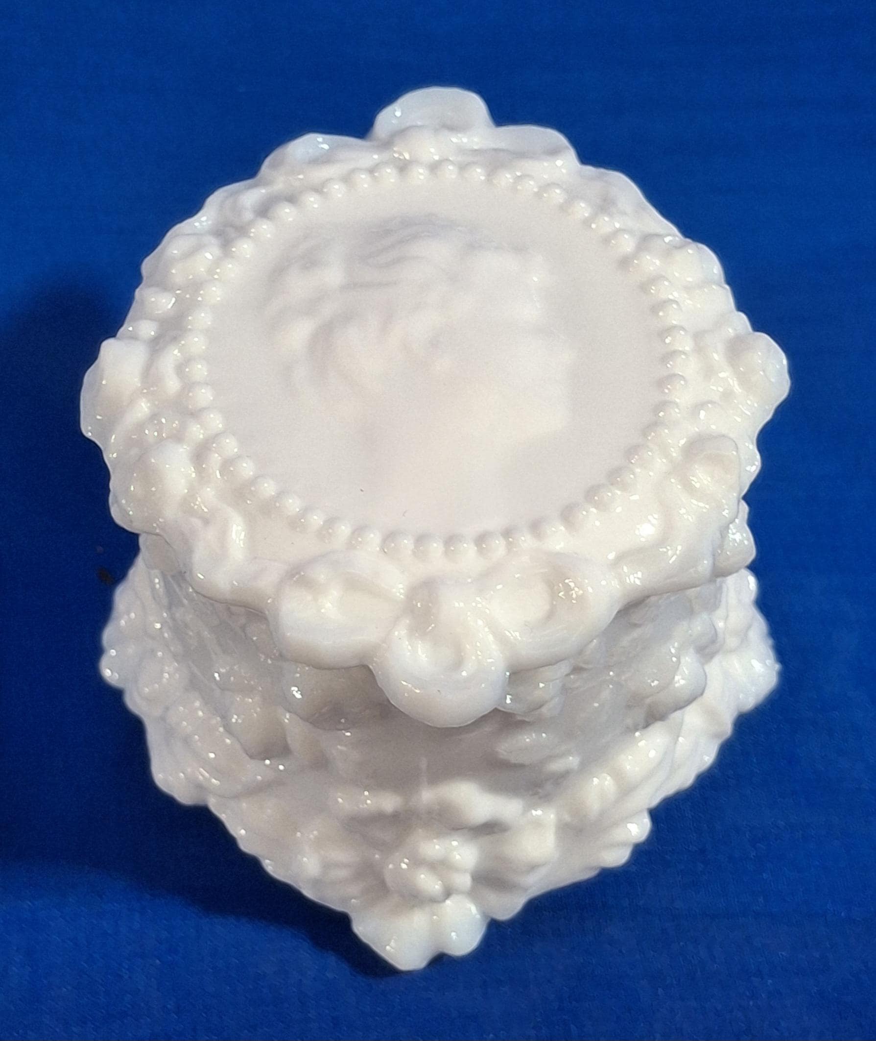 Vintage Fostoria Jenny Lind Milk Glass Dresser Jar - Etsy