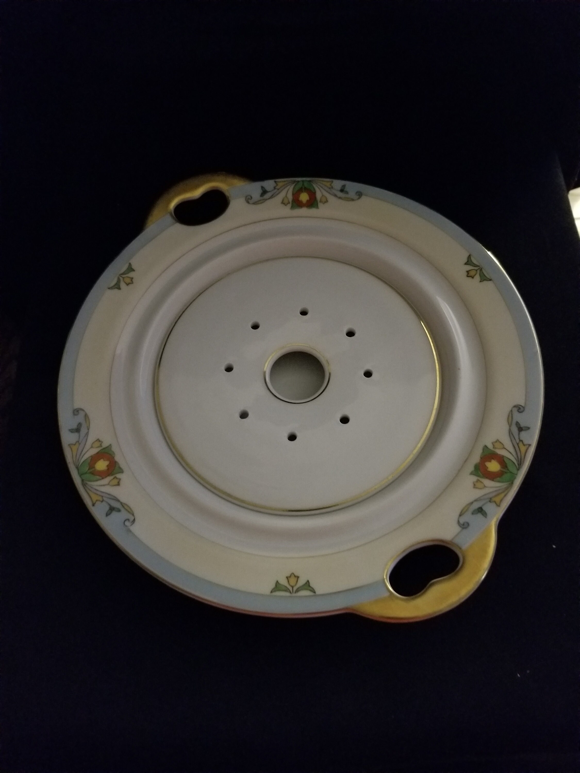 Vintage Meito Butter Dish Bottom Strainer and Plate Etsy