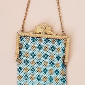 Bolso de malla estilo flapper vintage de Mandalian Mfg. Co.