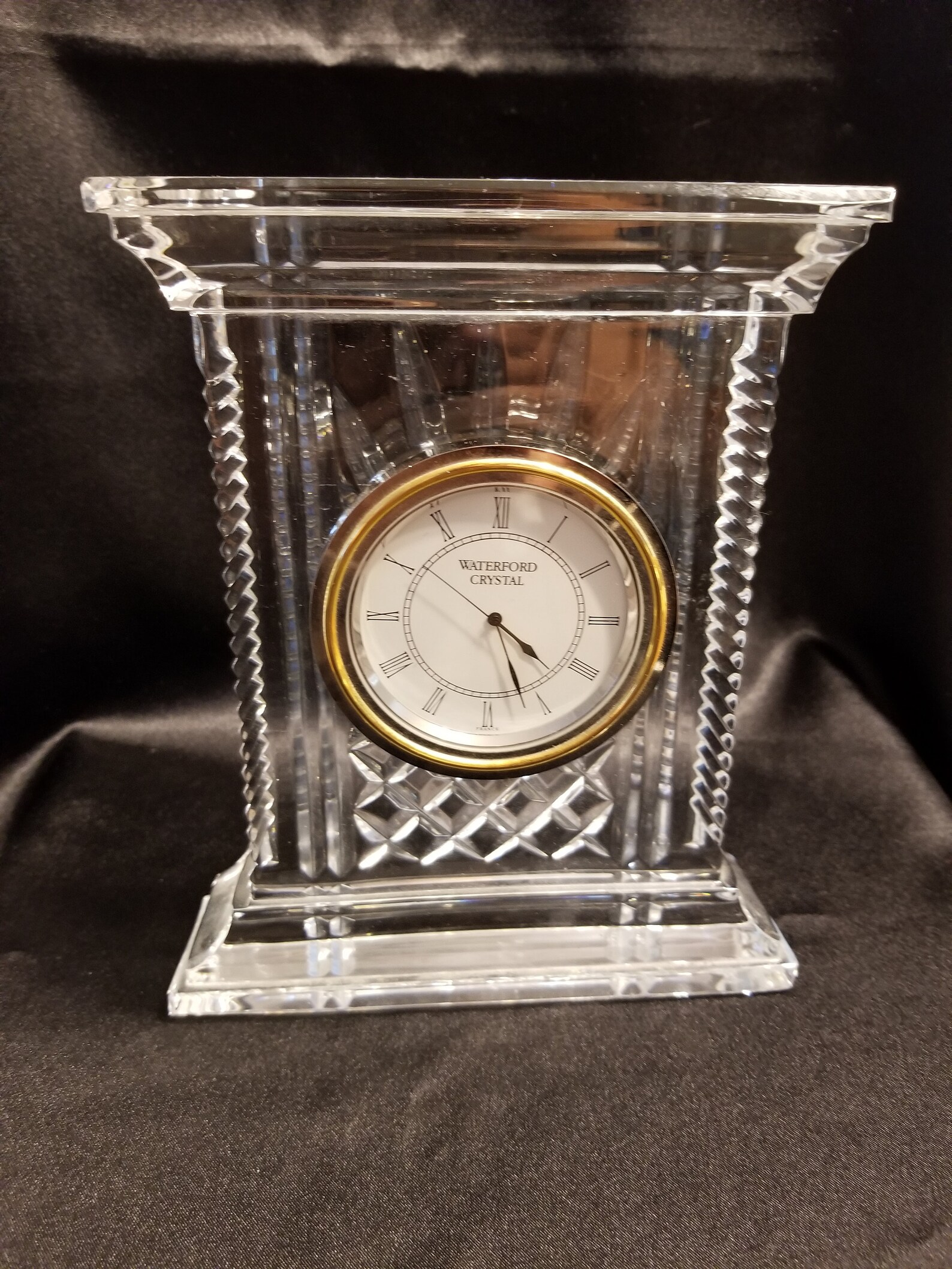 Waterford Atrium Crystal Mantle Clock Etsy
