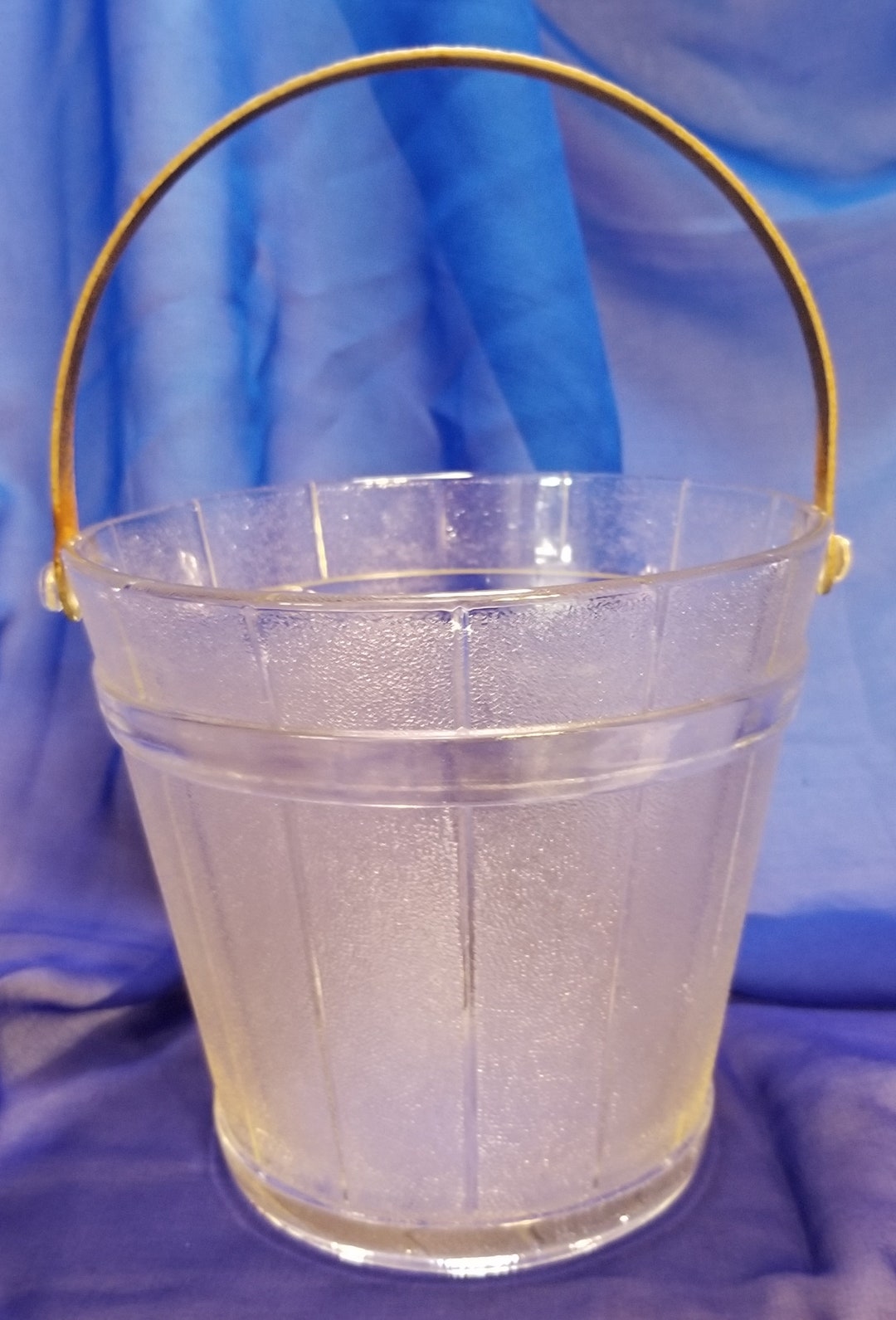 Vintage MCM Glass Bucket Ice Bucket Etsy