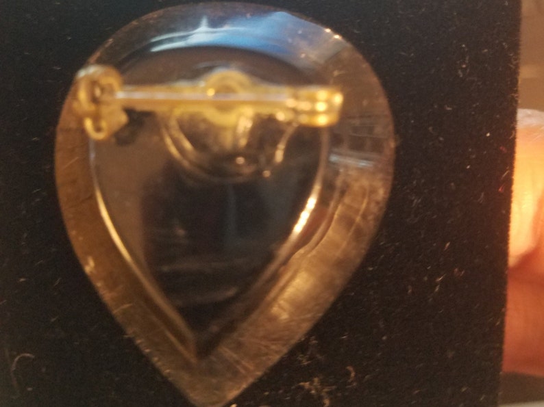 Lucite Pin with Yellow Rose