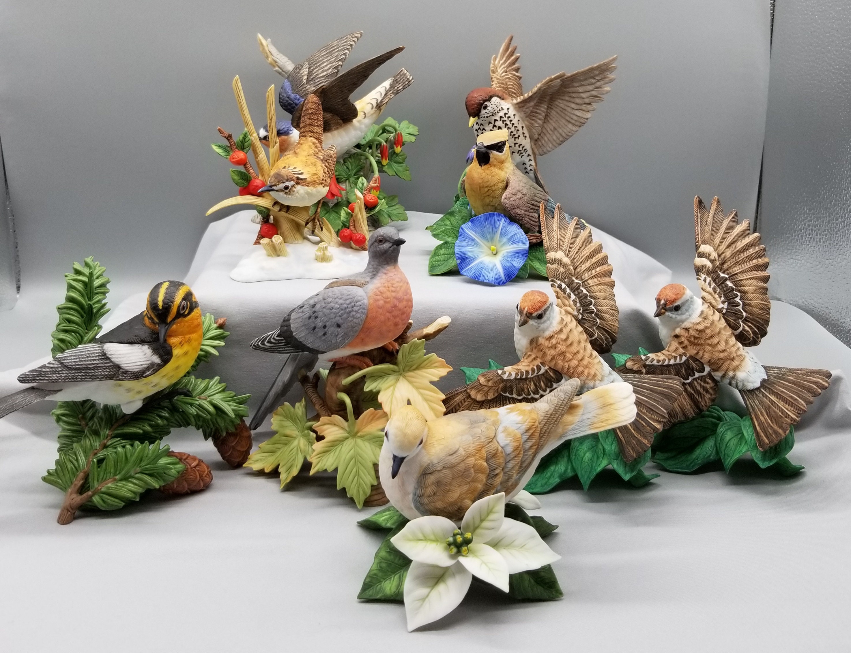 Lenox Porcelain Garden Birds Figurines 