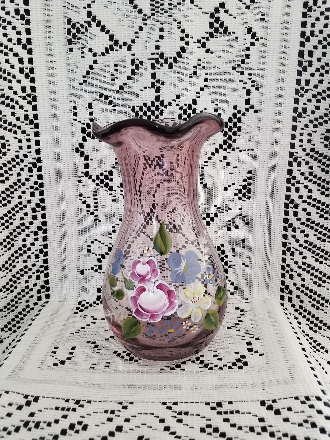 Vintage Teleflora Vase Designed by Fenton Etsy