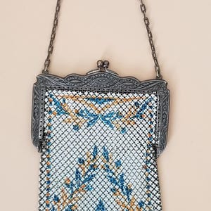 Bolso de malla estilo flapper vintage de Mandalian Mfg. Co.