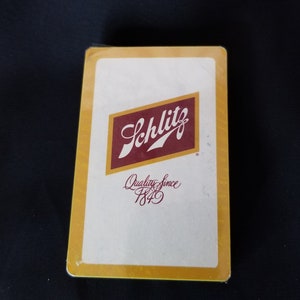 Vintage Schlitz Beer Playing Cards British Hong Kong