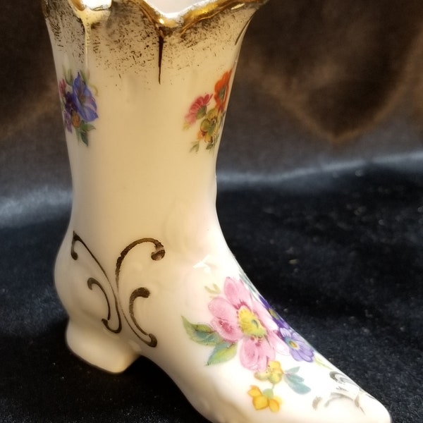 Vintage Elfinware Germany Porcelain Miniature Boot