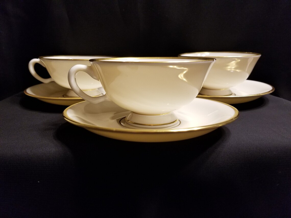 Lenox Mansfield Cup and Saucer Sets Etsy