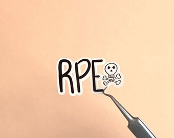 RPE Death, Weightlifting, Powerlifting sticker| Vinyl Matte Glossy Sticker| Funny Motivational Sticker, Fitness Gym Sticker