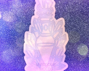 Acrylic blank crystal potion bottle for making silicone molds