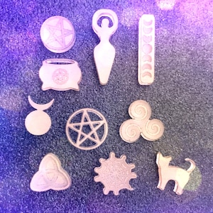 Acrylic blanks - shaker bits - Witchy #2 bits, acrylic charms, acrylic earring blanks