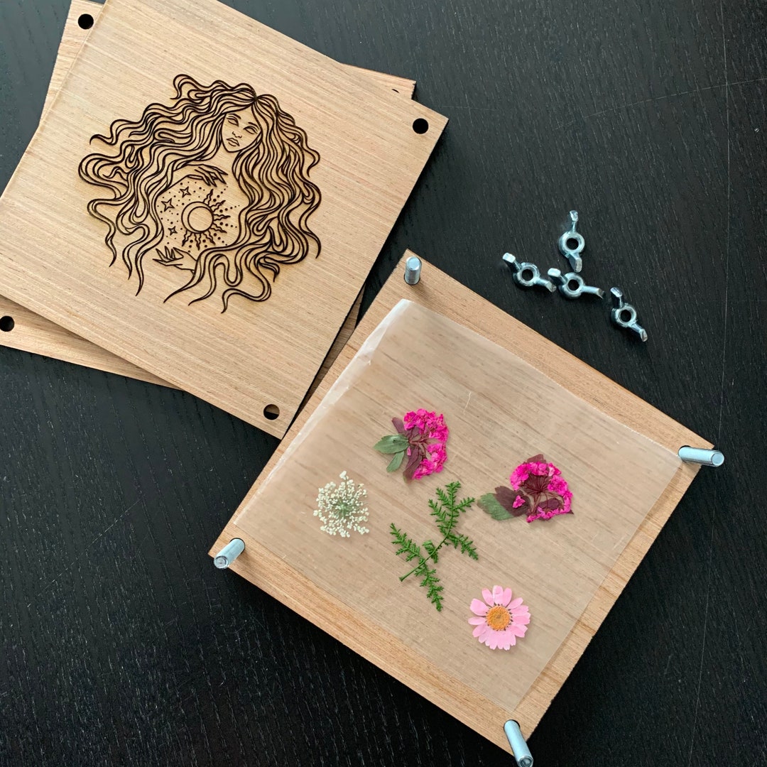 Wooden Flower Press, Travel Sized Press, Dried Flower Press Etsy