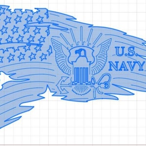 US NAVY Tattered Flag .dxf file instant digital download cnc plasma