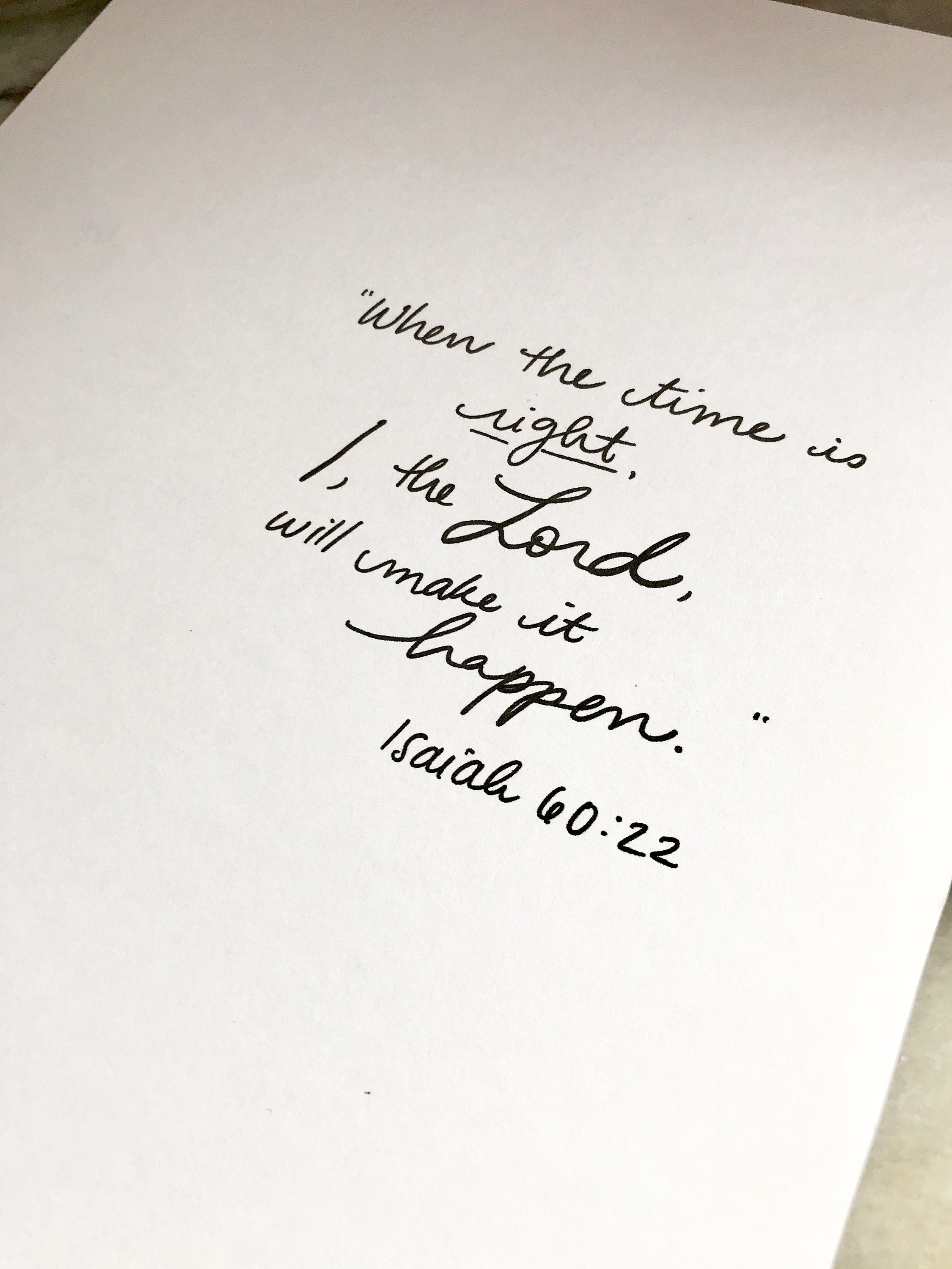 ISAIAH 60 22 Verse DIGITAL PRINT When The Time Is Right I Etsy