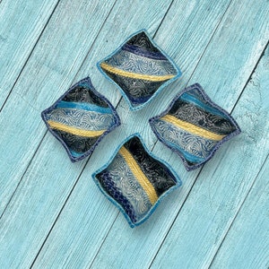 Snack Bowl Set of 2, Tapas Dishes, Set of 2 Dip Bowls, Ice Cream Dishes, Trinket Tray, Coastal Pottery