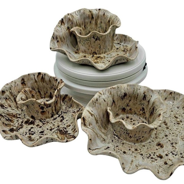 Ceramic Chip Dip Set Etsy