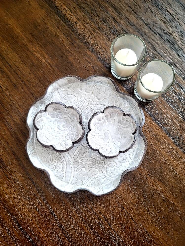 Shabbat Candle Holders & Tray Ceramic Votive Holders Shabbat Etsy