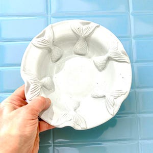 Handmade Mermaid Fishtail Bowl: Speckled Stoneware Serving Bowl