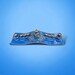 Ceramic Blue Floral Menorah, Ribbon Candelabra, Hanukkah Menorah ...