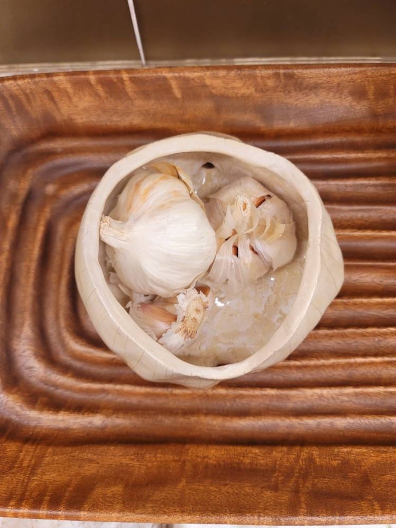 Garlic Keeper Large Ceramic Garlic Jar Container Ceramic Etsy