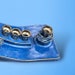 Ceramic Blue Floral Menorah, Ribbon Candelabra, Hanukkah Menorah ...