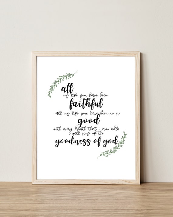 All My Life You Have Been Faithful Bethel Song Quote Etsy