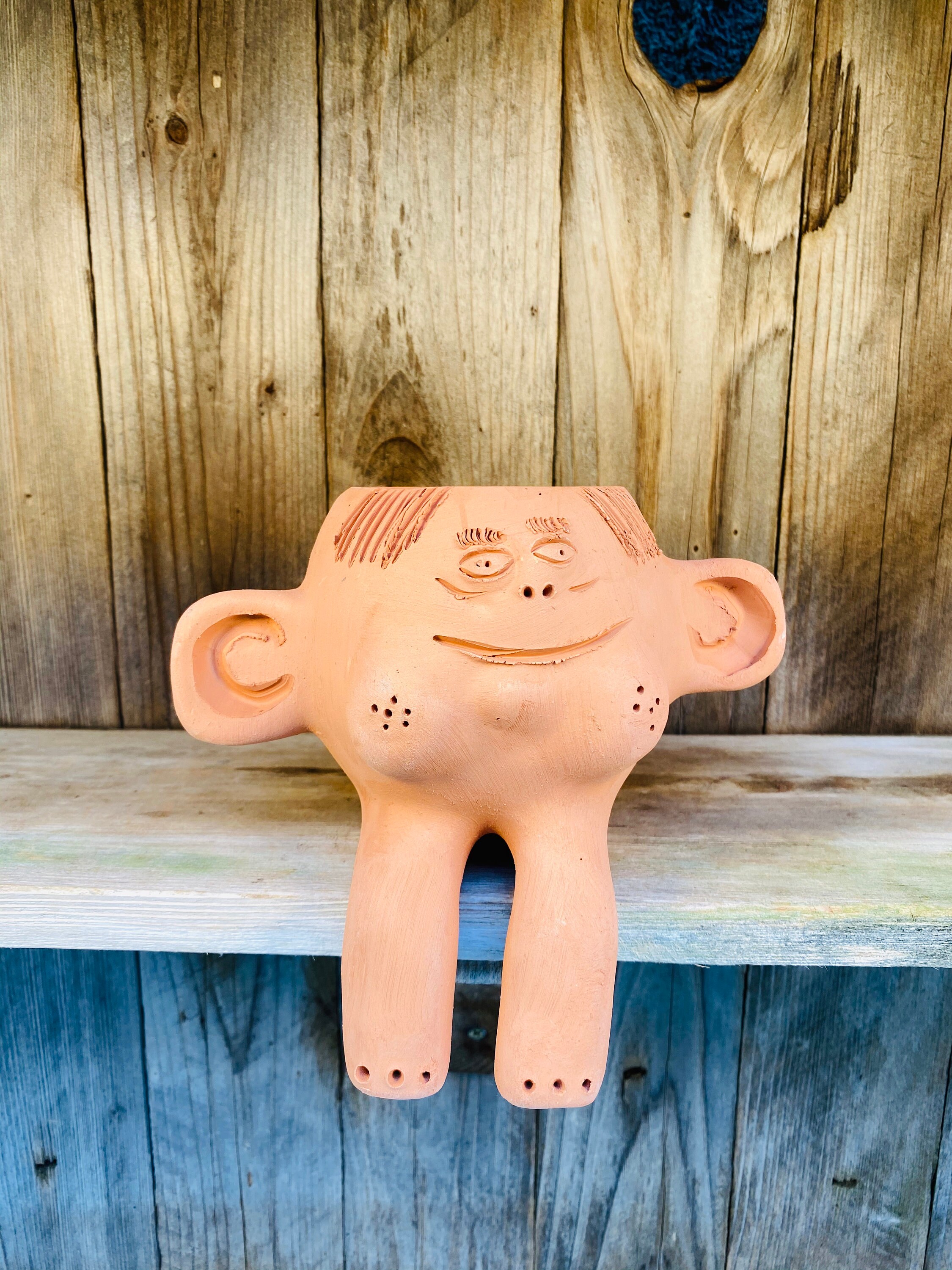 Face Planter Handcrafted Terracotta Pot Unique Handmade Clay Etsy 日本